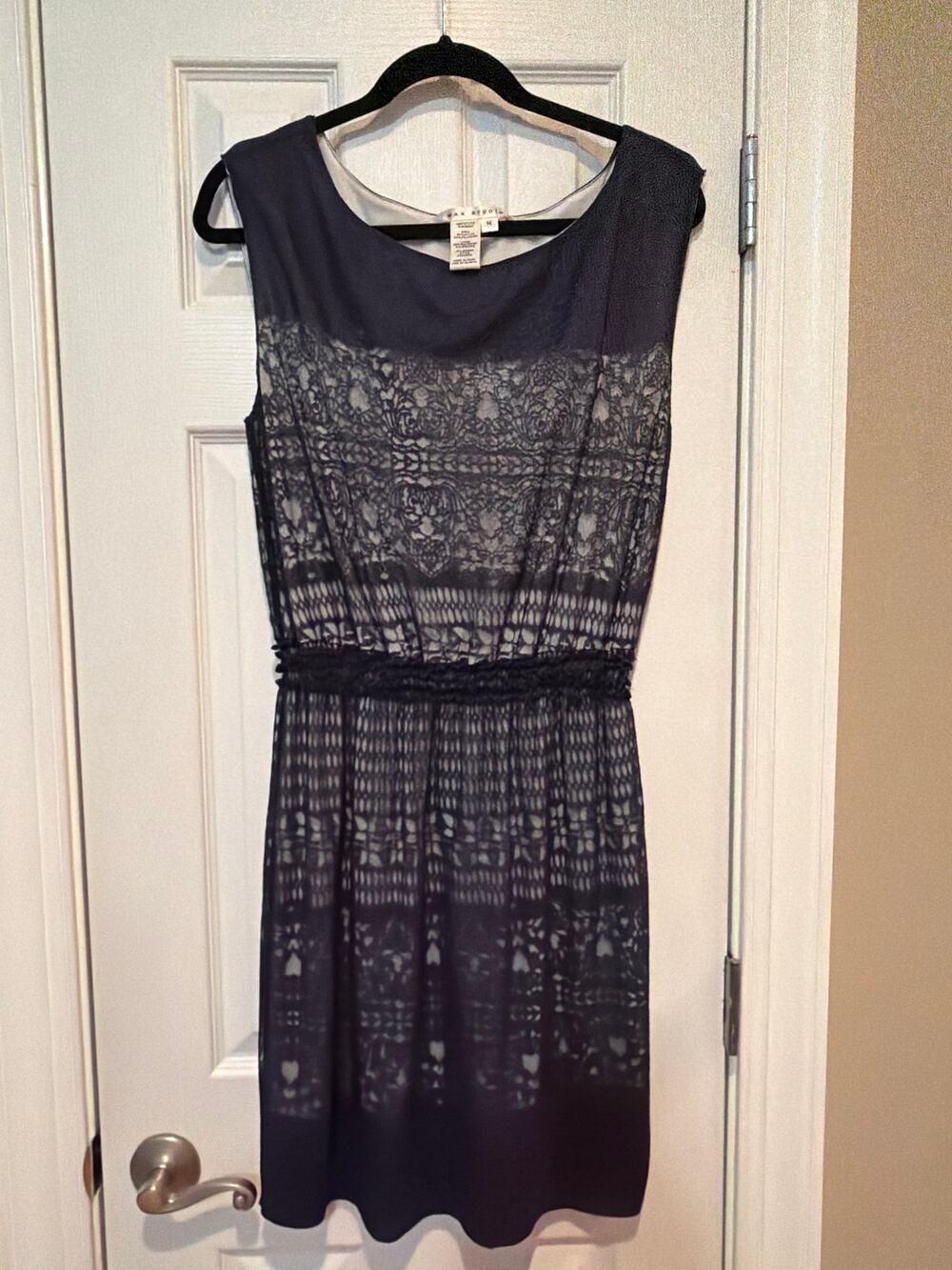 Max Studio Navy Blue Lace overlay dress